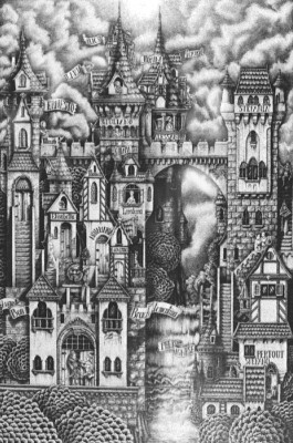 Massimo-Cravich-Albero Genealogico in forma di castello Massimo Cravich Art