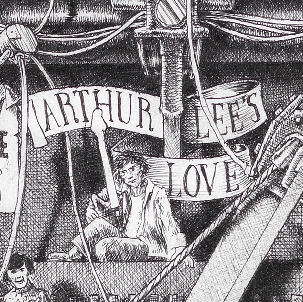 Arthur-Lee-bw Original black and white image of Arthur Lee as depicted in The Great Rock and Roll History 1900-1974 by Massimo Cravich