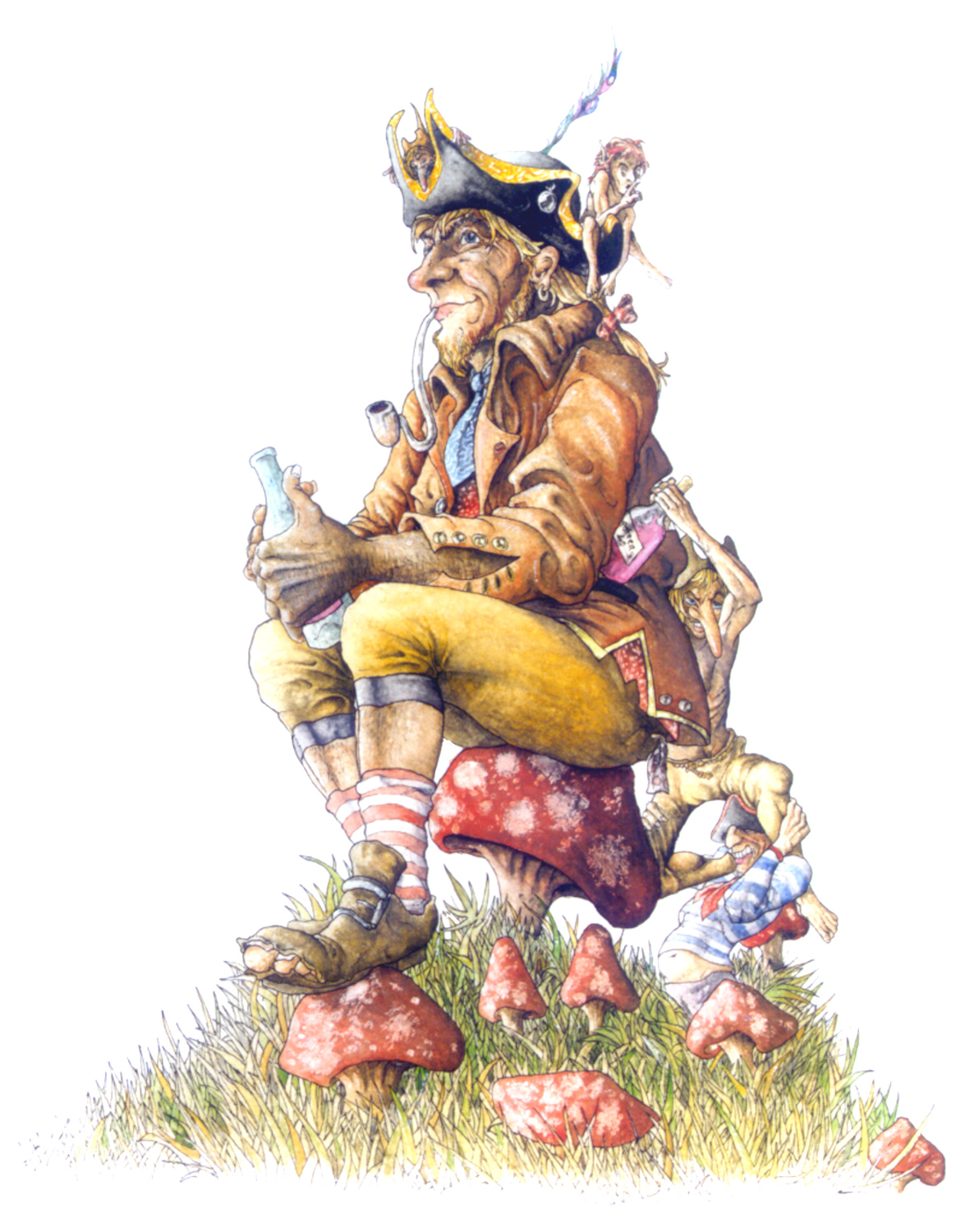 Illustration for a storybook inspired by Irish folklore with elves Book illustrations