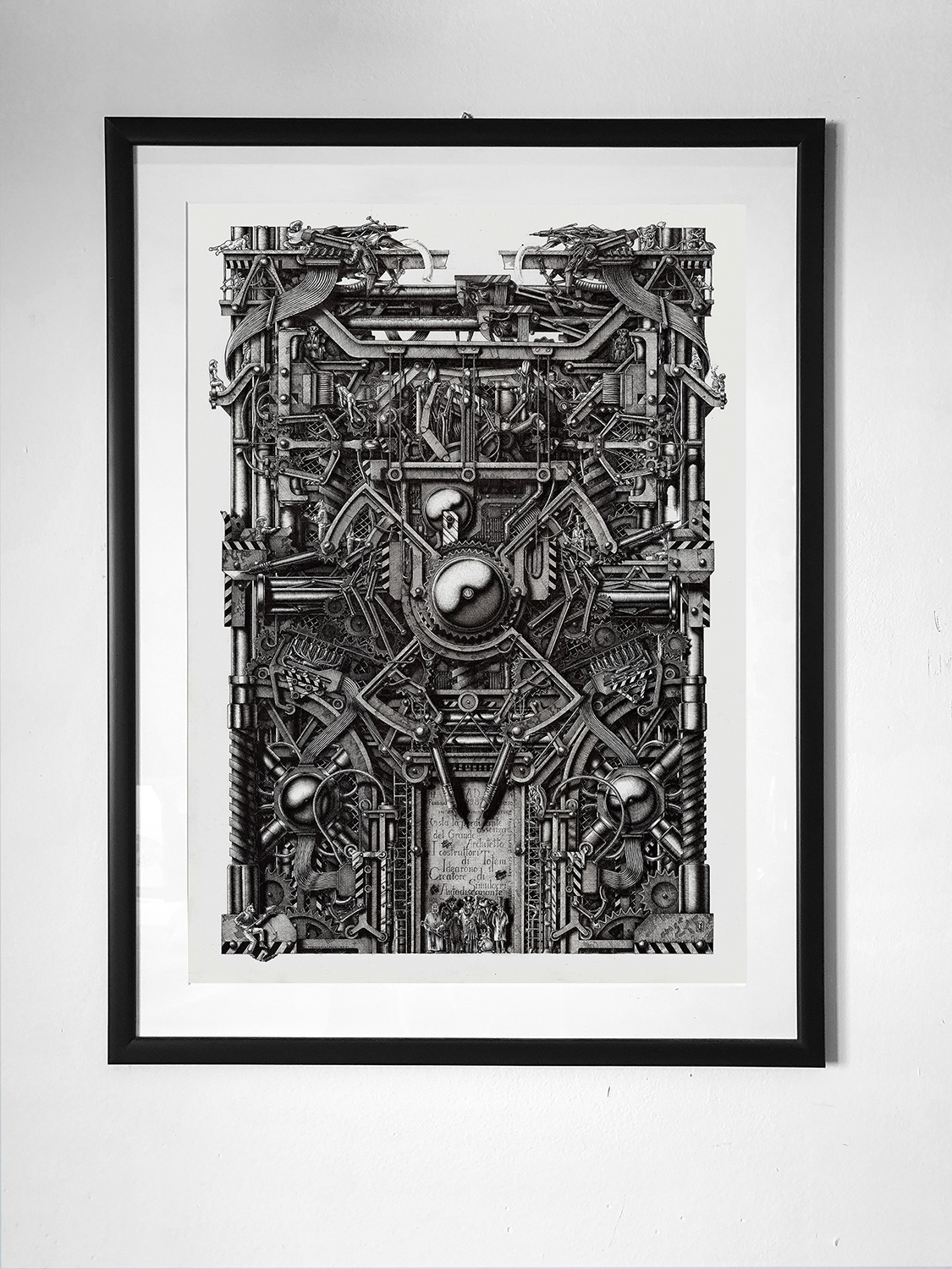 A framed image of "Mechanism 3" used for promotional purposes.