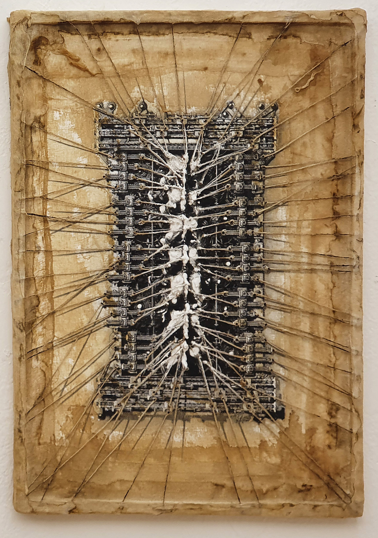 Reliquiario-Chirurgico-2 Surgical Reliquary 2, painting in mixed technique by Massimo Cravich.
