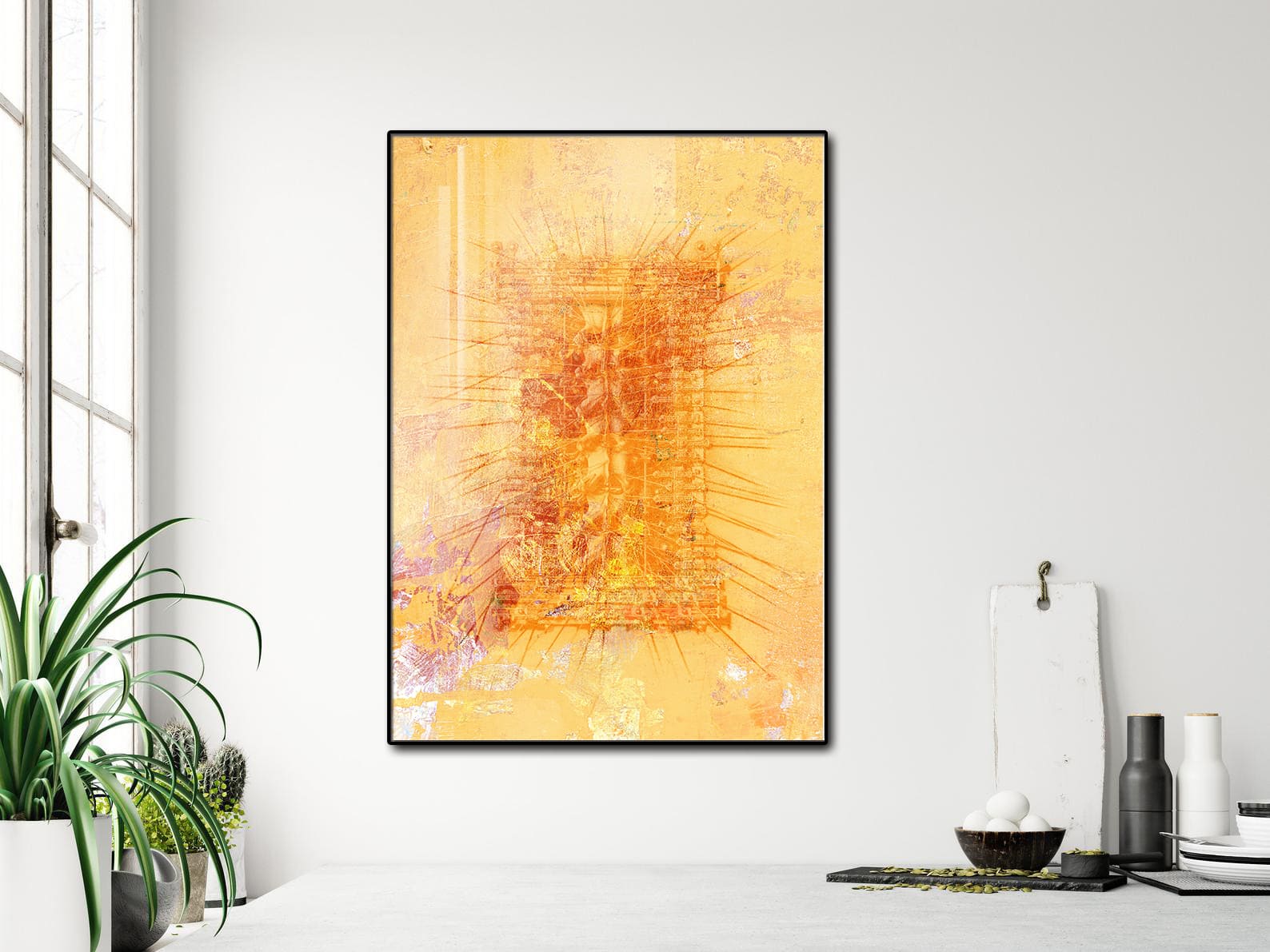 A framed copy of a print of "Reliquiario Chirurgico 8" by Massimo Cravich