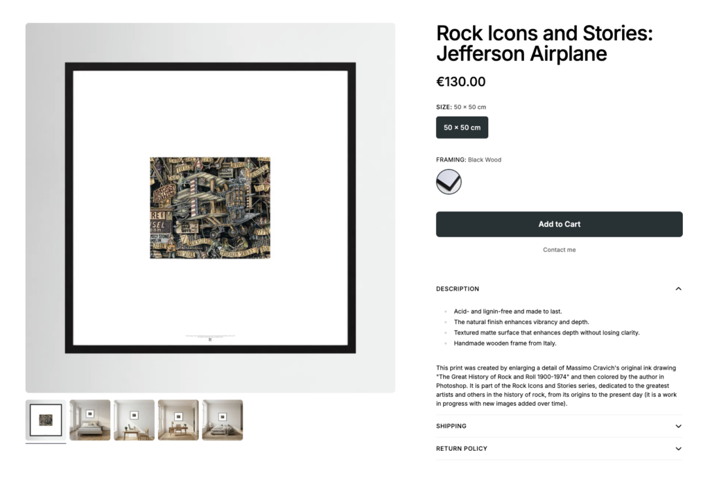 Rock-Icons-Jefferson-Airplane-by-Printumo Image linked to massimocravichart shop on Printumo. Jefferson Airplane framed print