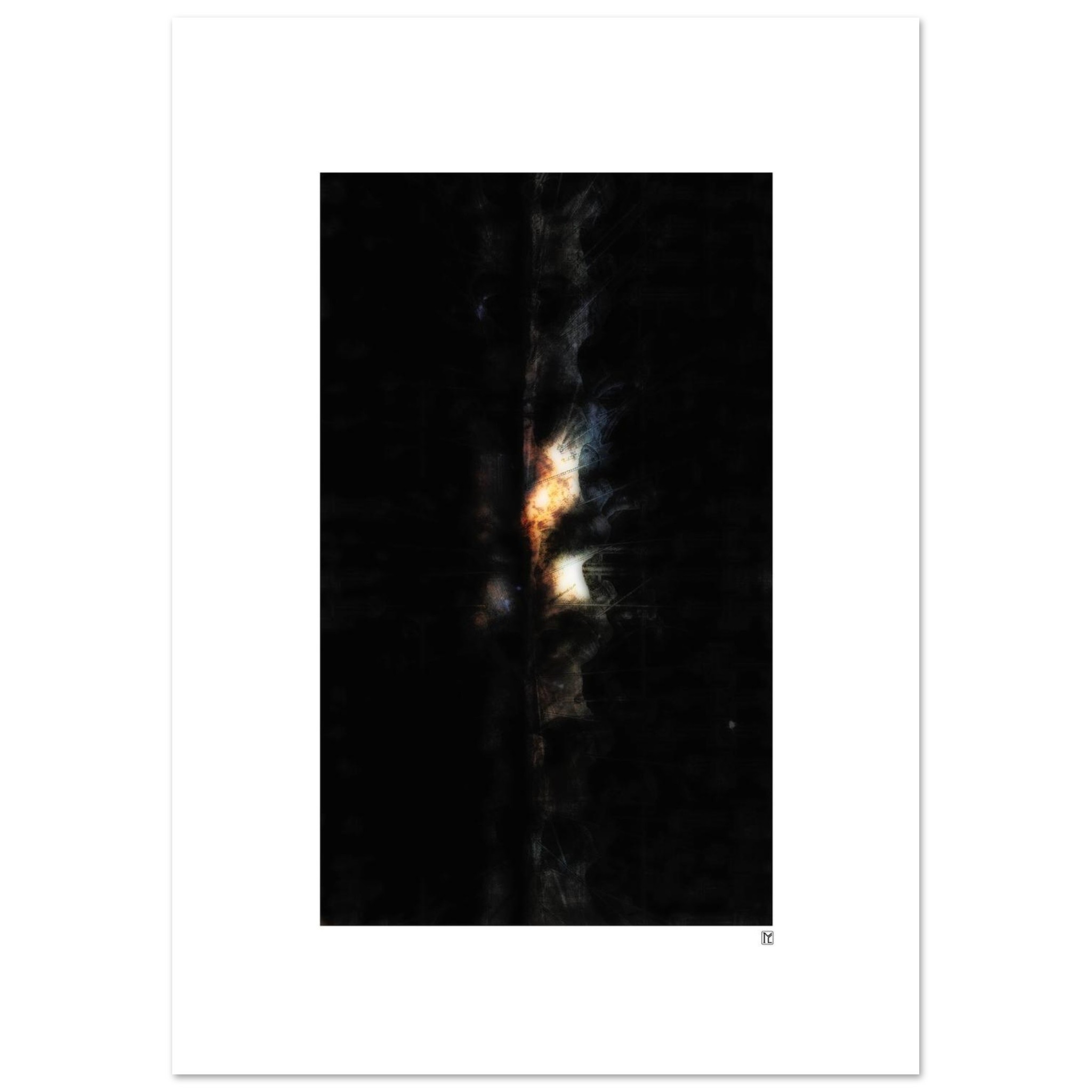 Digital image from the "Black Surgery" print series by Massimo Cravich, this is number 2