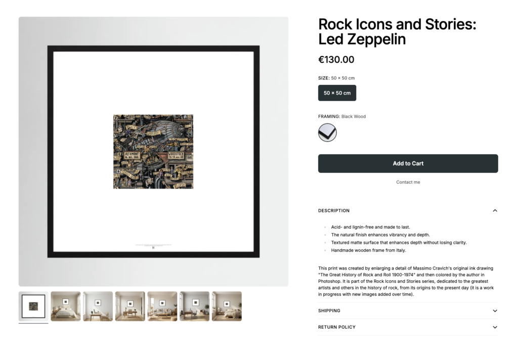 Rock-Icons-Led-Zeppelin-by-Printumo Image linked to massimocravichart shop on Printumo. Led Zeppelin framed print