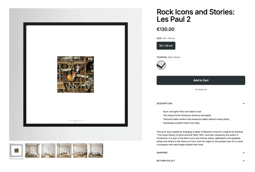 Rock-Icons-Les-Paul-2-by-Printumo Image linked to massimocravichart shop on Printumo. REv. Les Paul and Mary Ford Ver 2 framed print