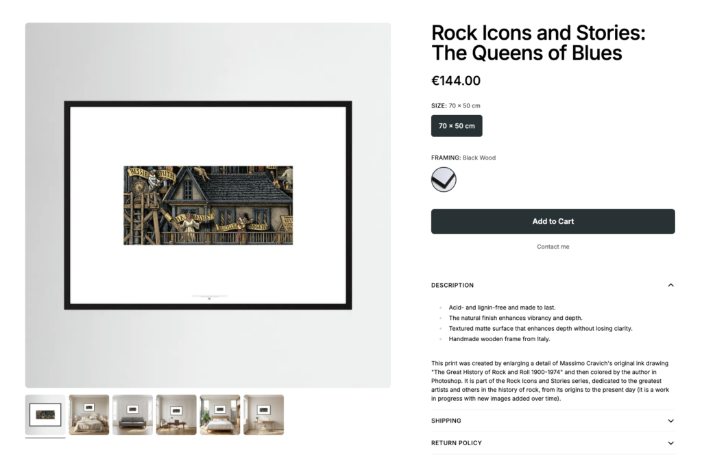 Image linked to massimocravichart shop on Printumo. The Queens of Blues framed print