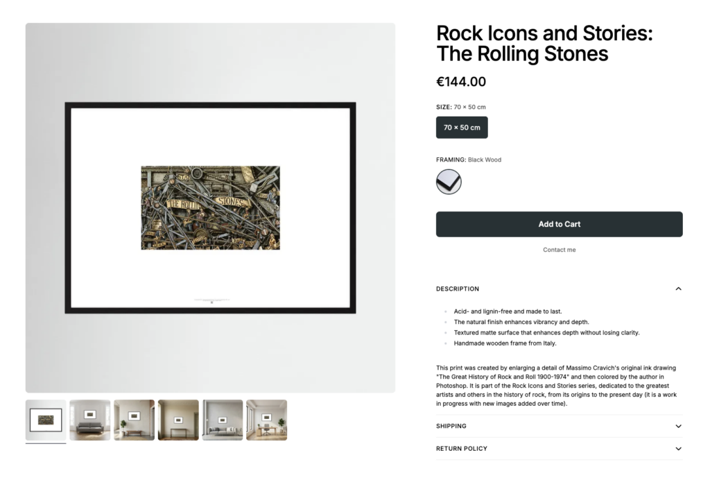 Rock-Icons-Rolling-Stones-by-Printumo Image linked to massimocravichart shop on Printumo. Rolling Stones framed print