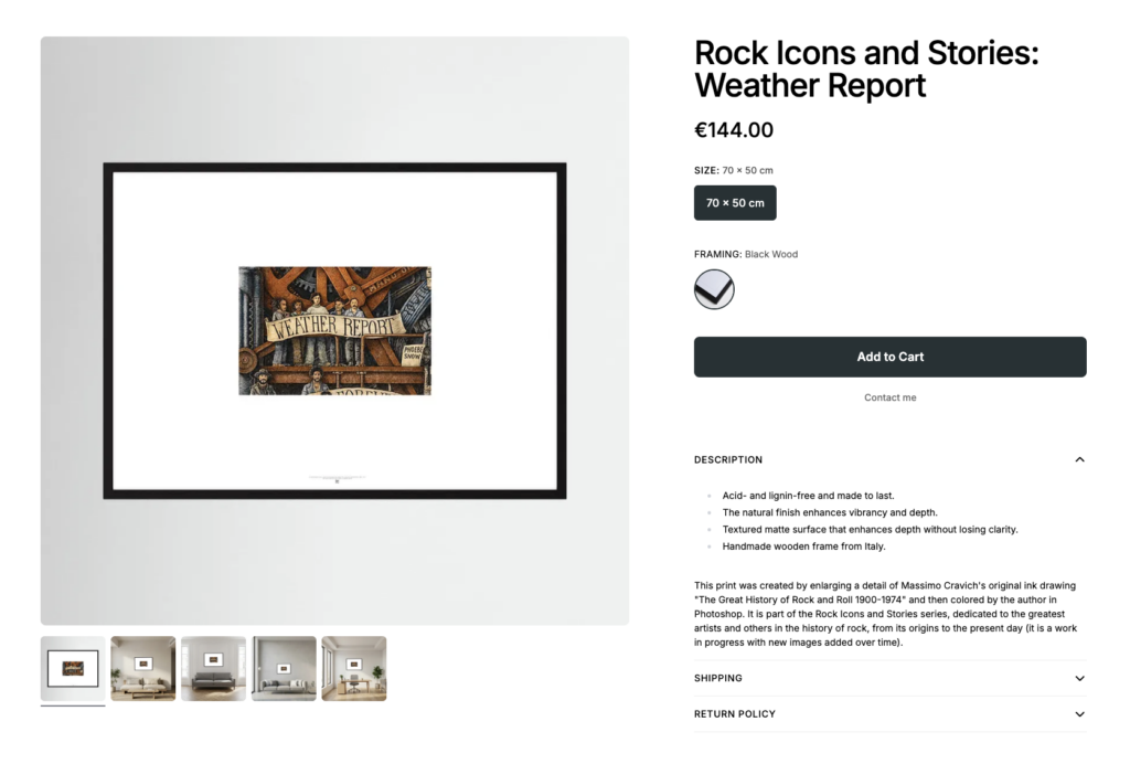 Image linked to massimocravichart shop on Printumo. REv. Weather Report Ver 2 framed print