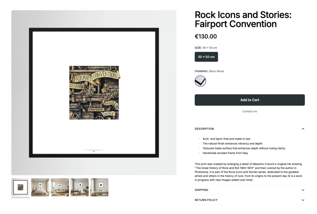 Rock-Icons-Fairport-Convention-by-Printumo Image linked to massimocravichart shop on Printumo. Fairport Convention framed print