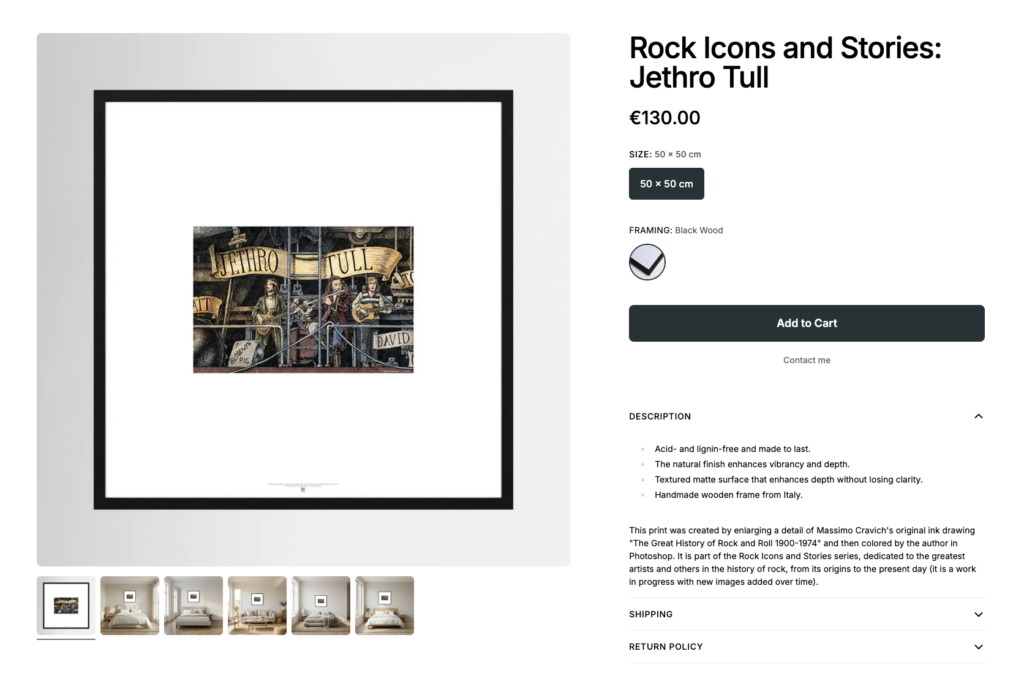 Rock-Icons-Jethro-Tull-by-Printumo Image linked to massimocravichart shop on Printumo. Jethro Tull framed print