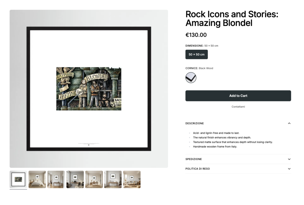 Rock-Icons-Amazing Blondel-Top-by-Printumo Image linked to massimocravichart shop on Printumo. Amazing Blondel framed print