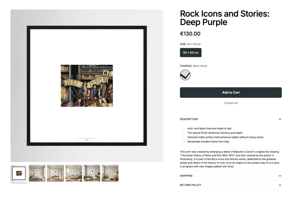 Rock-Icons-Deep-Purple-by-Printumo Image linked to massimocravichart shop on Printumo. Buddy Guy framed print