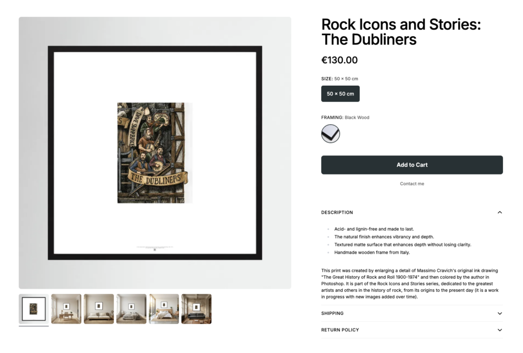 Rock-Icons-Dubliners-by-Printumo Image linked to massimocravichart shop on Printumo. The Dubliners framed print