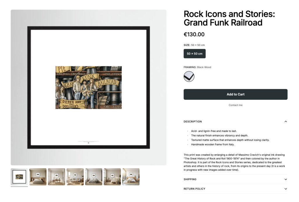 Rock-Icons-Grand-Funk-Railroad-by-Printumo Image linked to massimocravichart shop on Printumo. Grand Funk Railroad framed print
