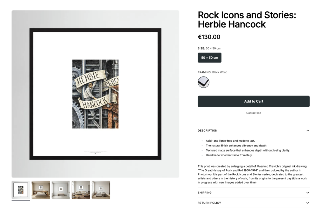 Rock-Icons-Herbie-Hancock-by-Printumo Image linked to massimocravichart shop on Printumo. Herbie Hancock framed print