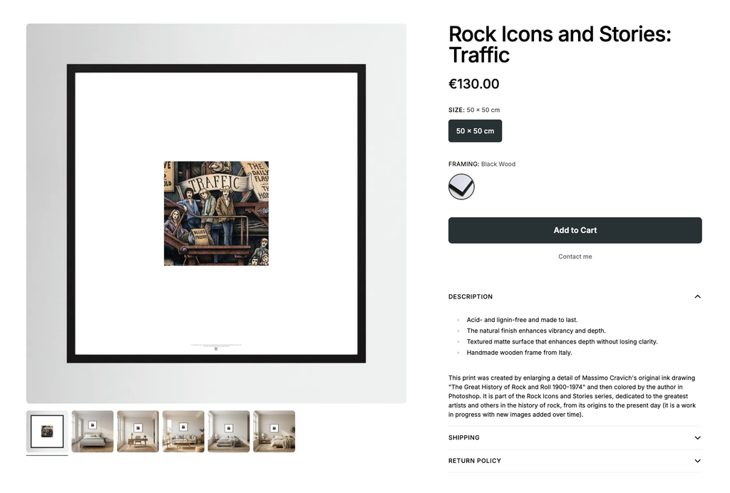Rock-Icons-Traffic-by-Printumo Image linked to massimocravichart shop on Printumo. Traffic (rock band) framed print