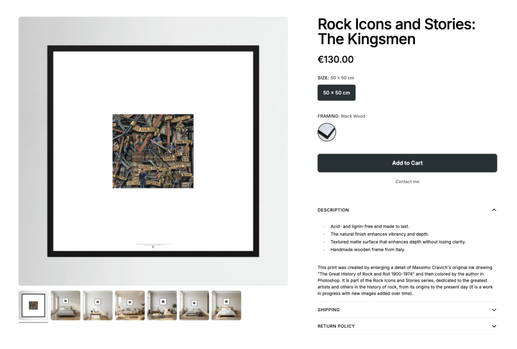 Image linked to massimocravichart shop on Printumo. The Kingsmen framed print