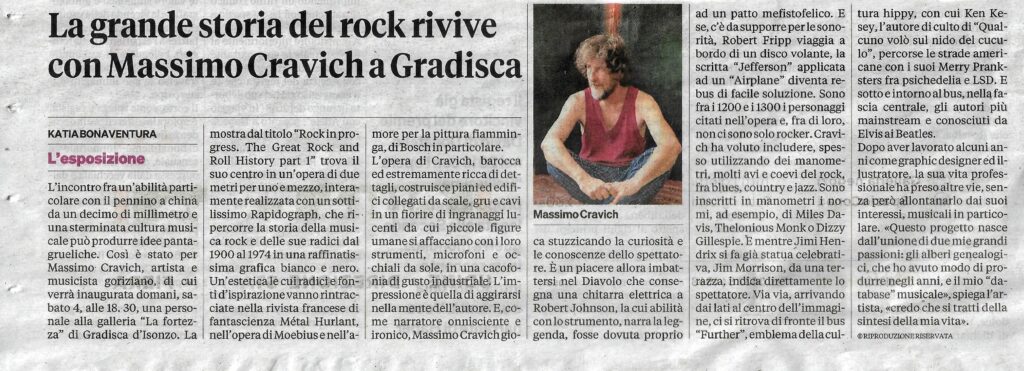 il piccolo di trieste 3 luglio 26 Newspaper article about the exhibition. Il piccolo di Trieste, July 3, 2026