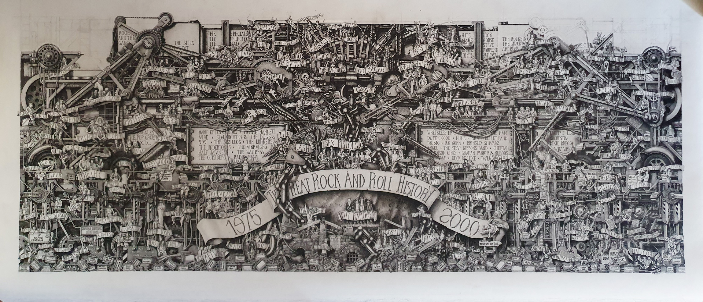 Progress of the drawing of "The Great Rock and Roll History 1975-2000" through September 4th, 2026