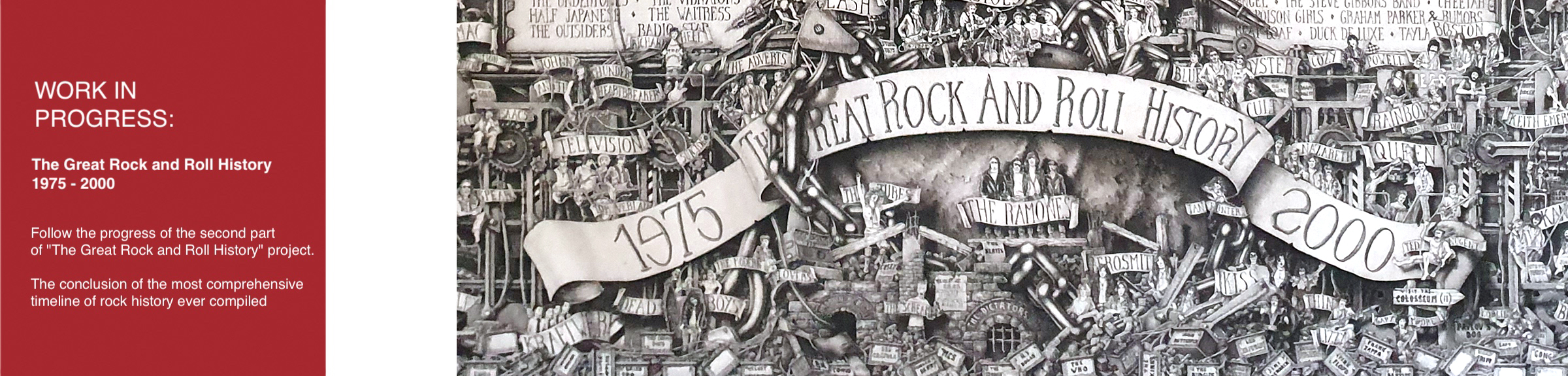 Rock-History-Detail-used-for-home-banner Banner promoting the work in progress on the second part of the drawing "The Great Rock and Roll History"