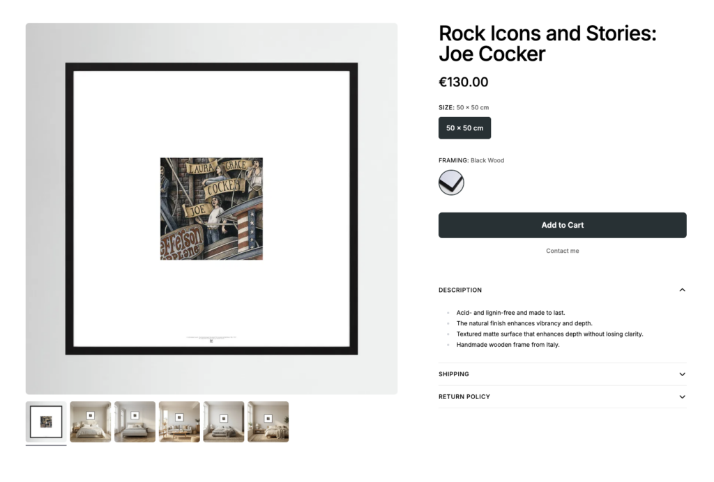Rock-Icons-Joe-Cocker-by-Printumo Image linked to massimocravichart shop on Printumo. Joe Cocker framed print