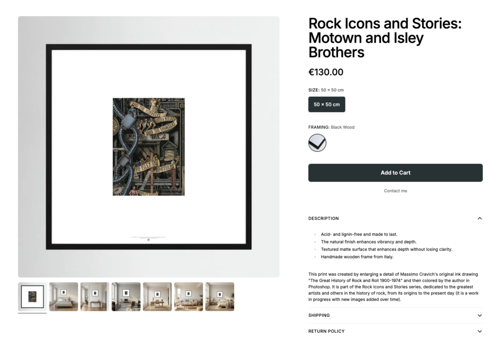 Image linked to massimocravichart shop on Printumo. Motown records framed print