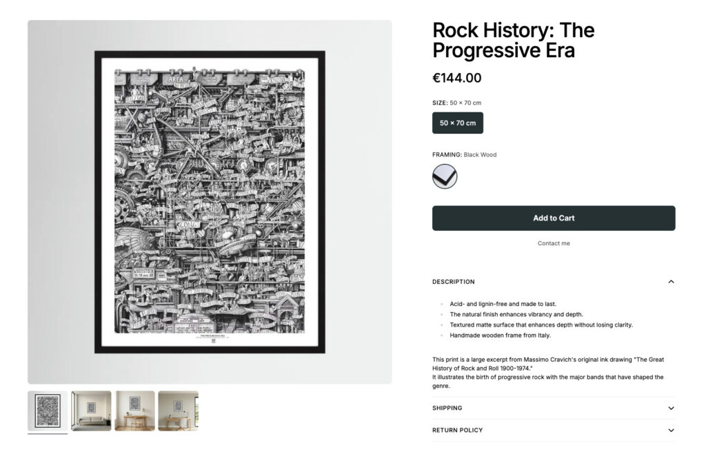 Screenshot-Rock-History-Printumo-Prog Screenshot from the product page on Printumo of the "The Progressive Era" print