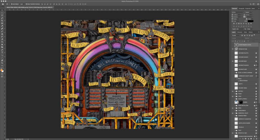 Photo 4 of 5 illustrates the process of coloring a black-and-white image using photo editing software.