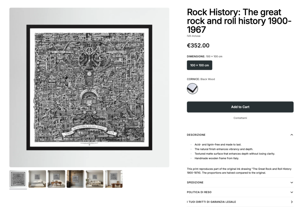 Screenshot-Rock-History-Printumo-Rock-History-1900-1967 Image linked to massimocravichart shop on Printumo. Part of the original artwork framed print version 1