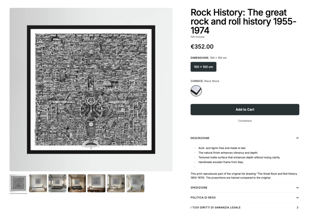 Screenshot-Rock-History-Printumo-Rock-History-1955-1974 Image linked to massimocravichart shop on Printumo. Part of the original artwork framed print version 2